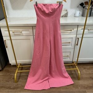 STAUD Benjamin Strapless Wide-Leg‎ Jumpsuit Pink Womens Size 4